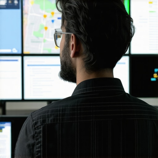 Advanced Local SEO Analysis A strategist reviewing local SEO metrics and Google Maps rankings on computer screens.