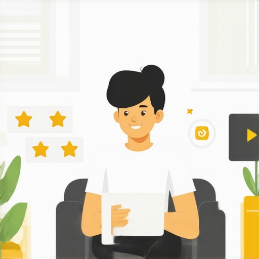 Business owner working on Google My Business profile with local SEO strategies