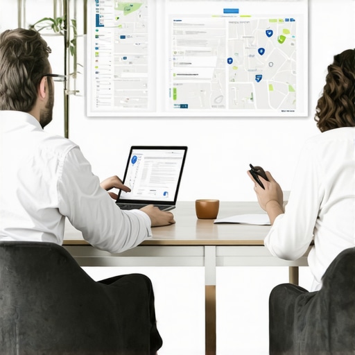 Support team analyzing local SEO data for Google Maps ranking