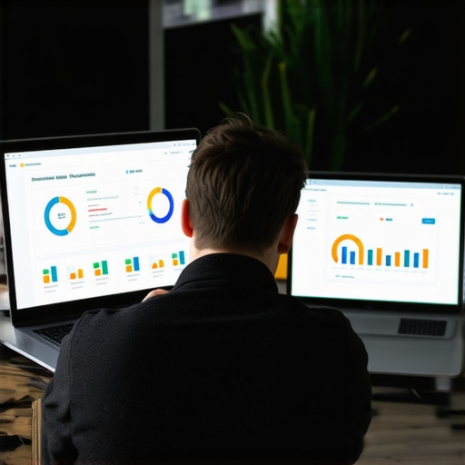 Person reviewing analytics dashboard on laptop for GMB performance.