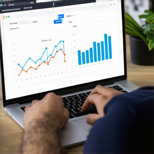 Person analyzing local SEO data on a laptop for Google Maps ranking