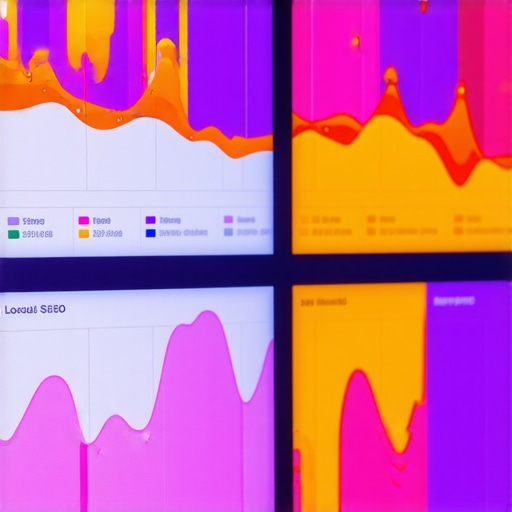 Person analyzing local SEO performance metrics on a digital screen.