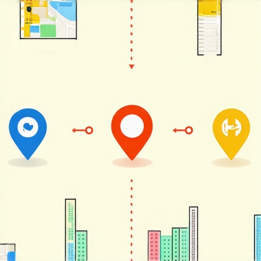 Illustration of local SEO optimization steps for Google Maps ranking