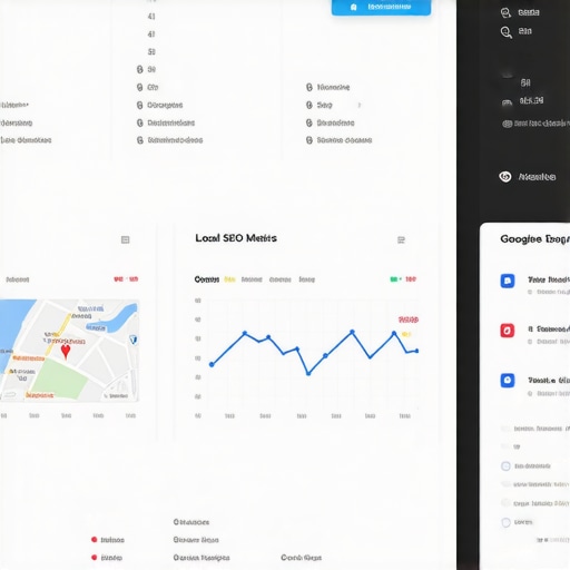 Dashboard with charts and graphs tracking Google Maps rankings and local SEO performance