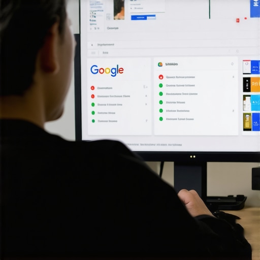 Person optimizing Google My Business profile on computer