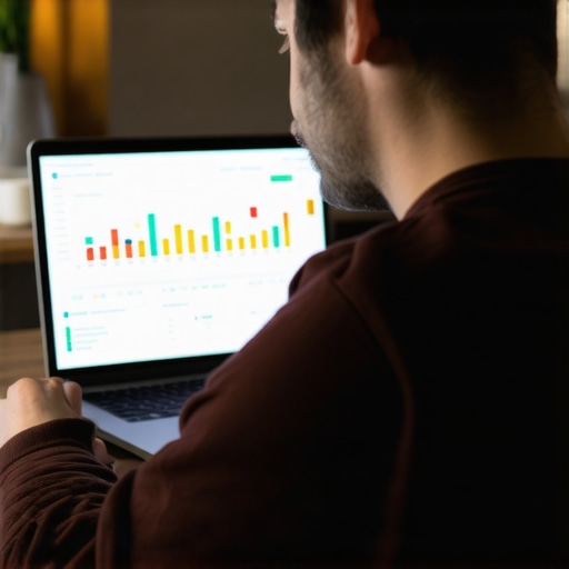 Analyzing Local SEO Data for Google Maps Person reviewing SEO analytics on a laptop for Google Maps ranking