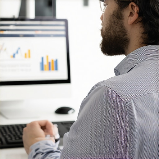 Optimizing Google Maps Presence with Powerful Tools SEO professional analyzing local search rankings with digital tools