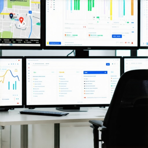 Digital workspace with SEO tools for local business optimization