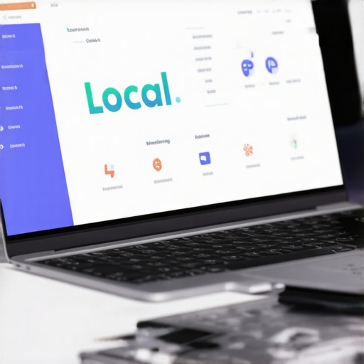 Laptop and smartphone showing local SEO analytics and tools